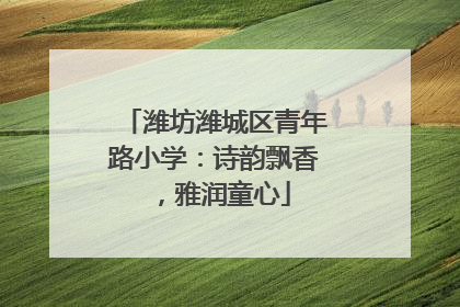 潍坊潍城区青年路小学：诗韵飘香，雅润童心